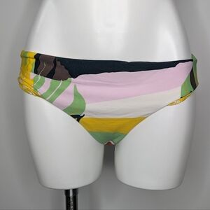 Carve Designs yellow green monstera reversible bikini bottom XL
